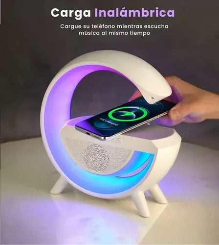 LumiBeat RGB – Lámpara Parlante con Carga Inalámbrica